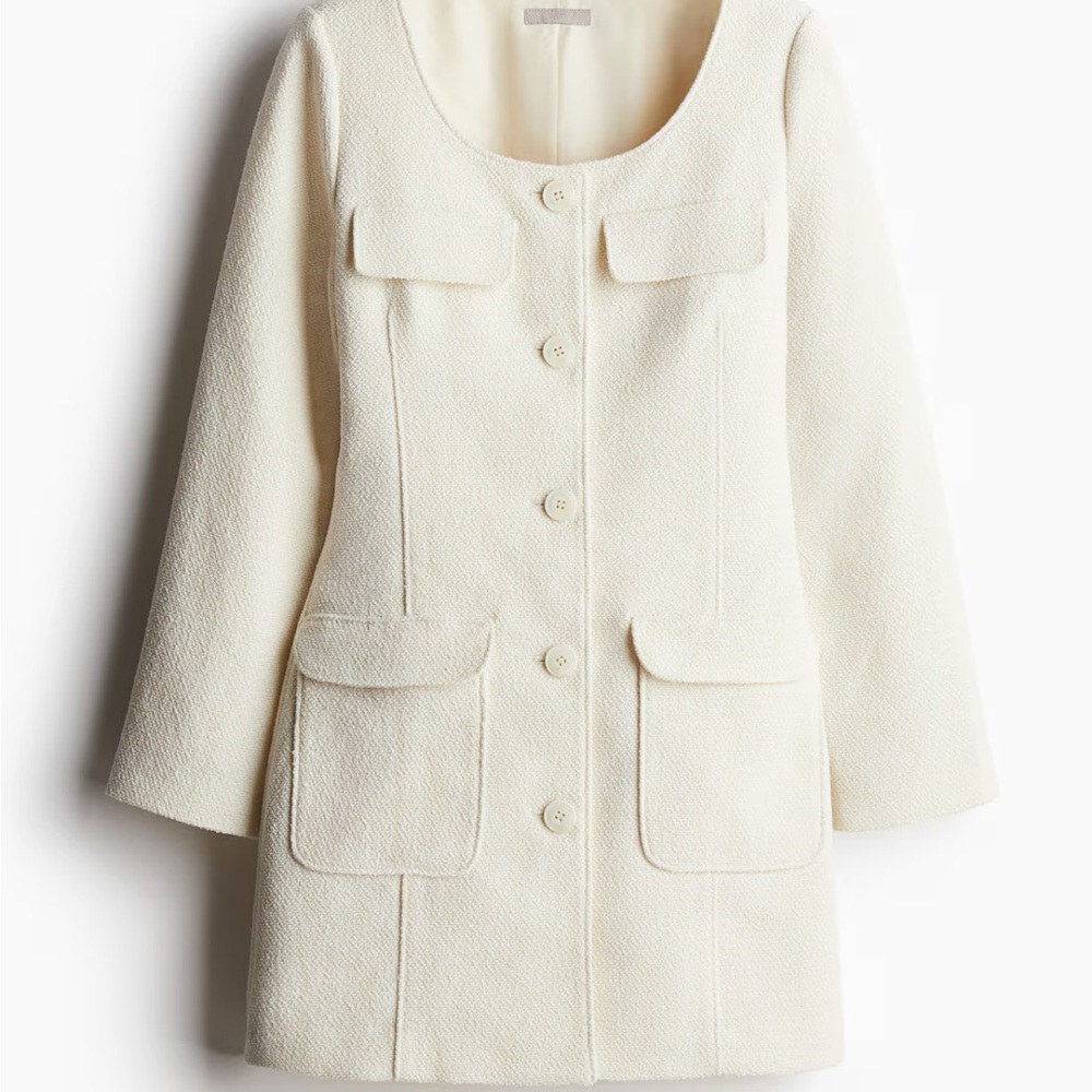 Elegant Cream Women's Coat